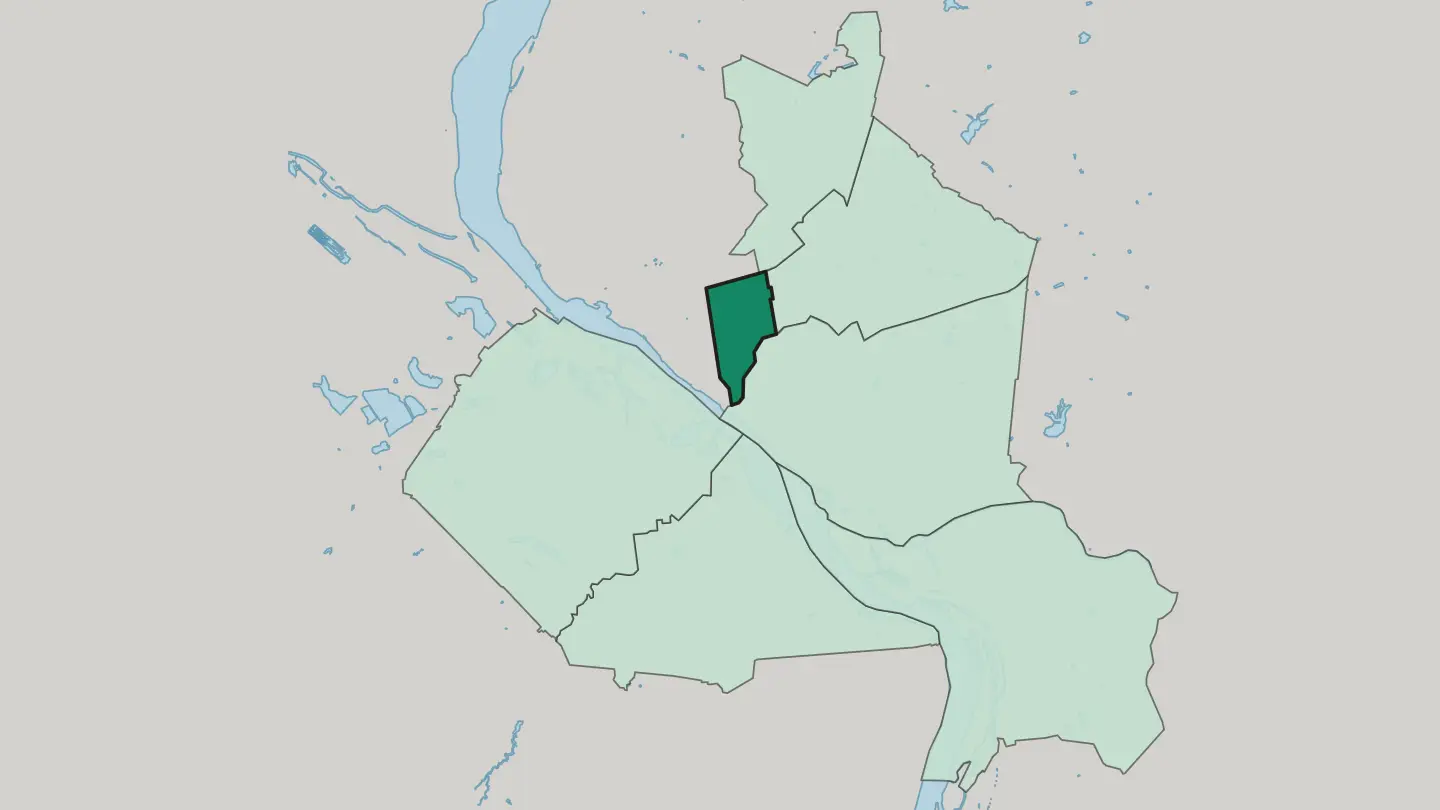 Map of Tsentralny City District in Novosibirsk