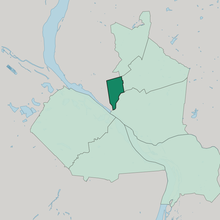 Map showing Tsentralny City District — In Novosibirsk