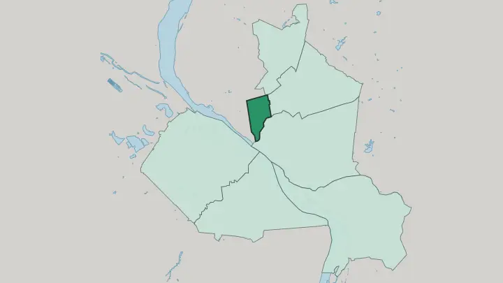 Map of Tsentralny City District in Novosibirsk