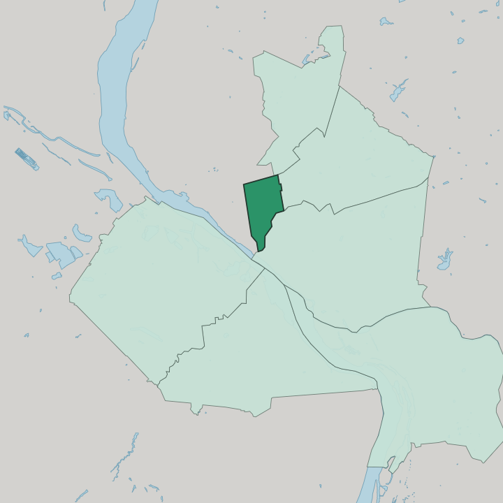 Map showing Tsentralny City District — In Novosibirsk