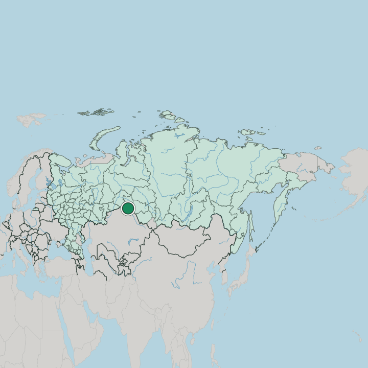 Map showing Omsk — In Russia