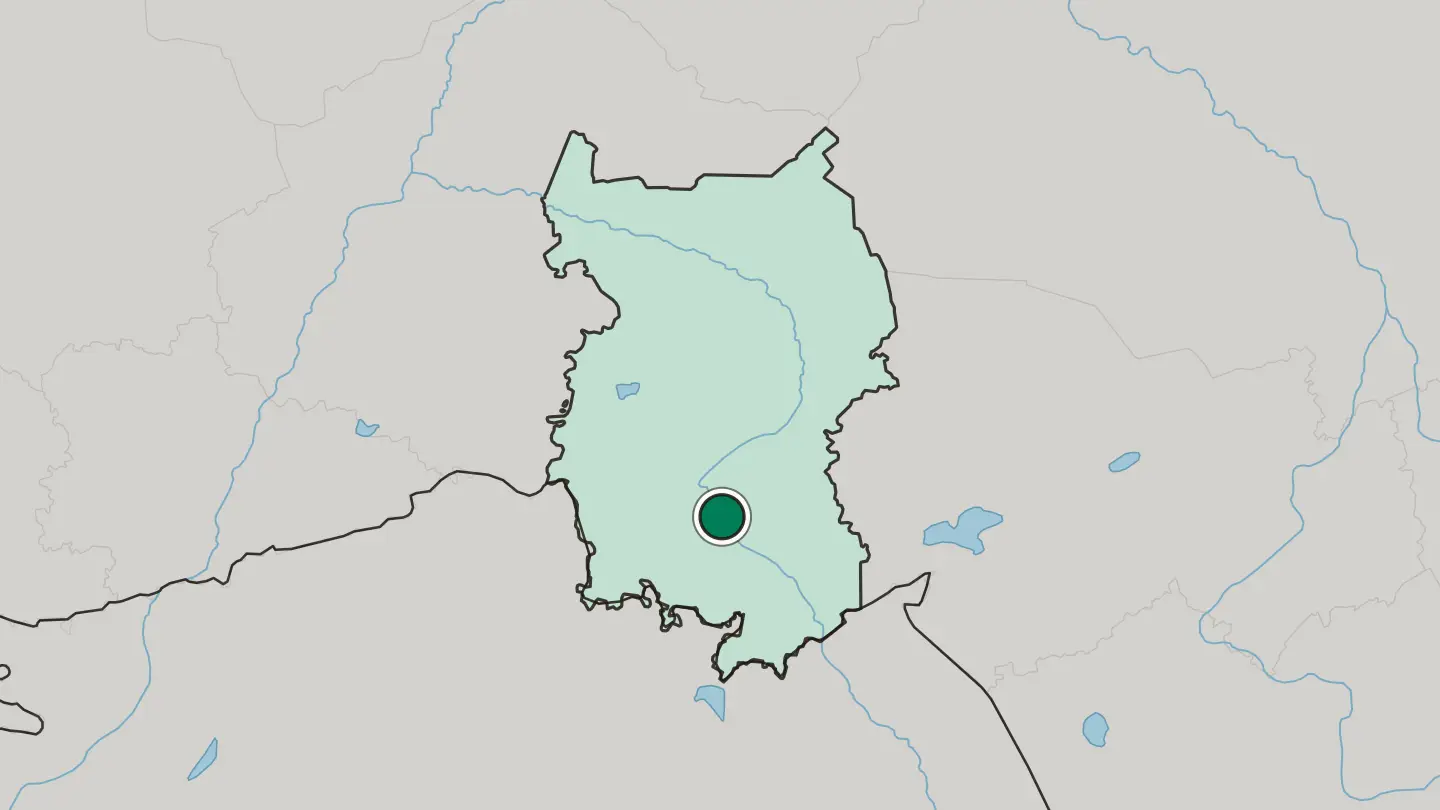 Map of Omsk in Russia