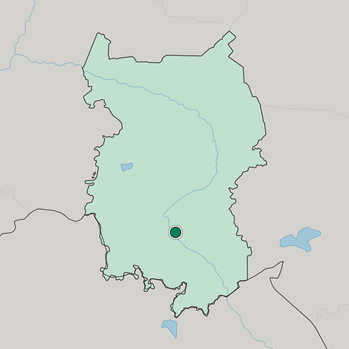 Map showing Omsk — In Omsk Oblast