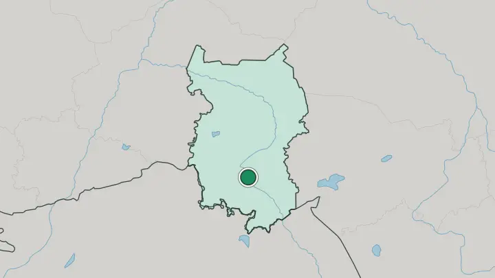 Map of Omsk in Russia