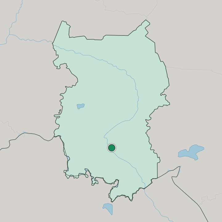 Map showing Omsk — In Omsk Oblast