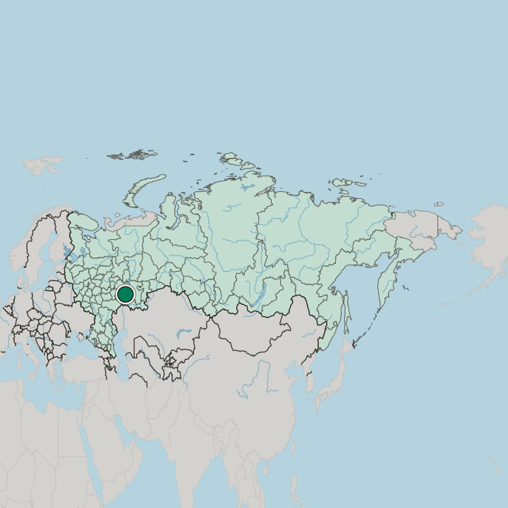 Map showing Buguruslan — In Russia