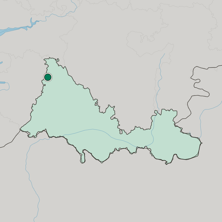 Map showing Buguruslan — In Orenburg Oblast