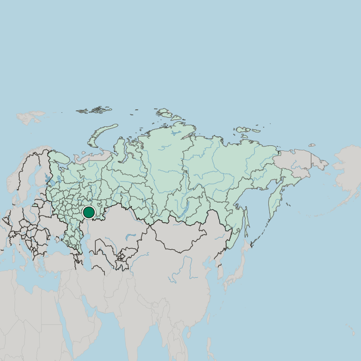 Map showing Buzuluk — In Russia