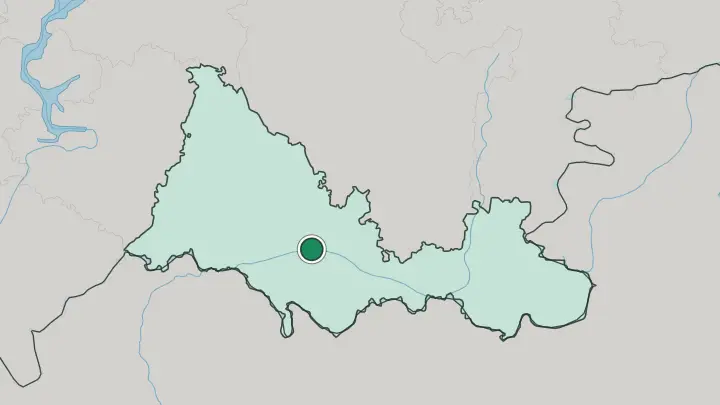 Map of Orenburg in Russia
