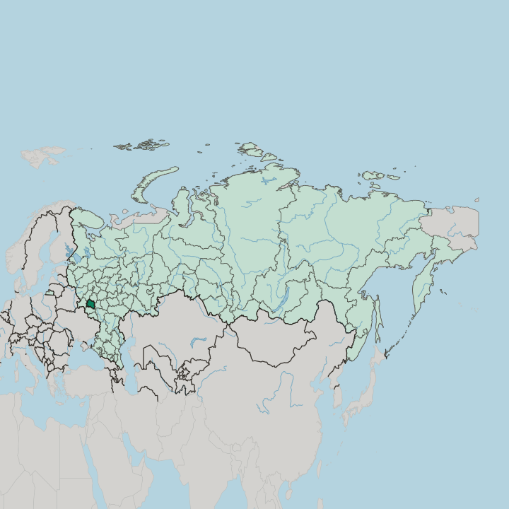 Map showing Oryol Oblast — In Russia