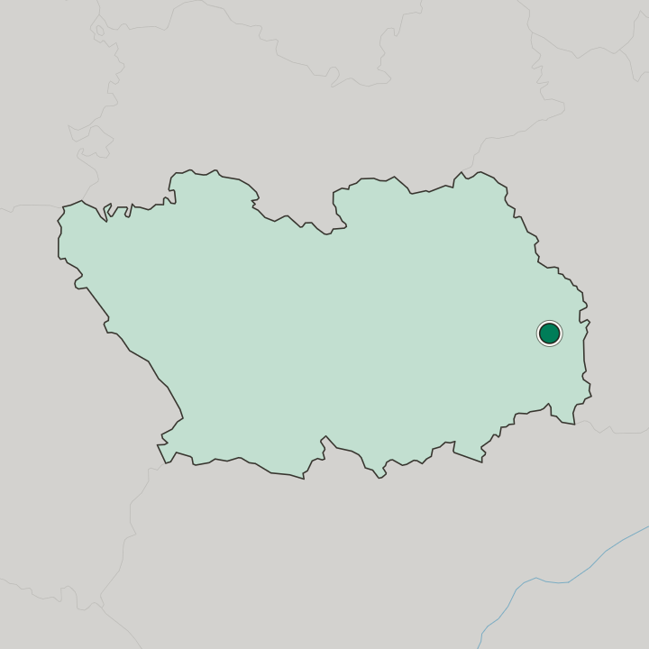Map showing Kuznetsk — In Penza Oblast