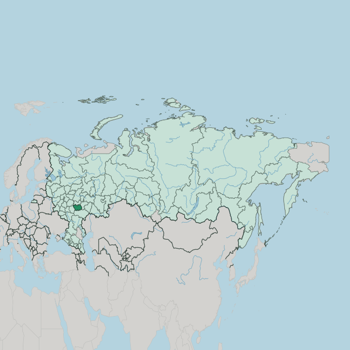 Map showing Penza Oblast — In Russia
