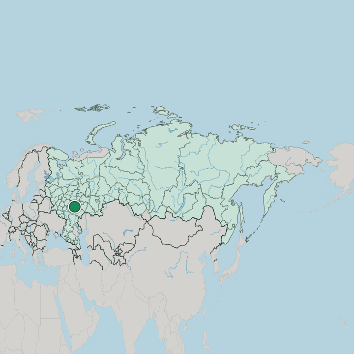 Map showing Penza — In Russia