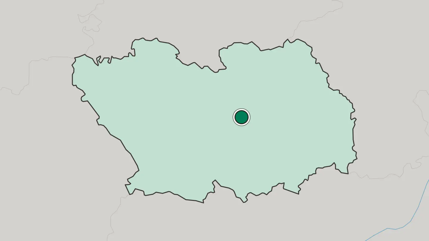 Map of Penza in Russia