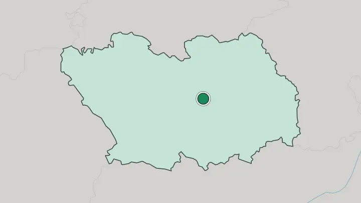 Map of Penza in Russia