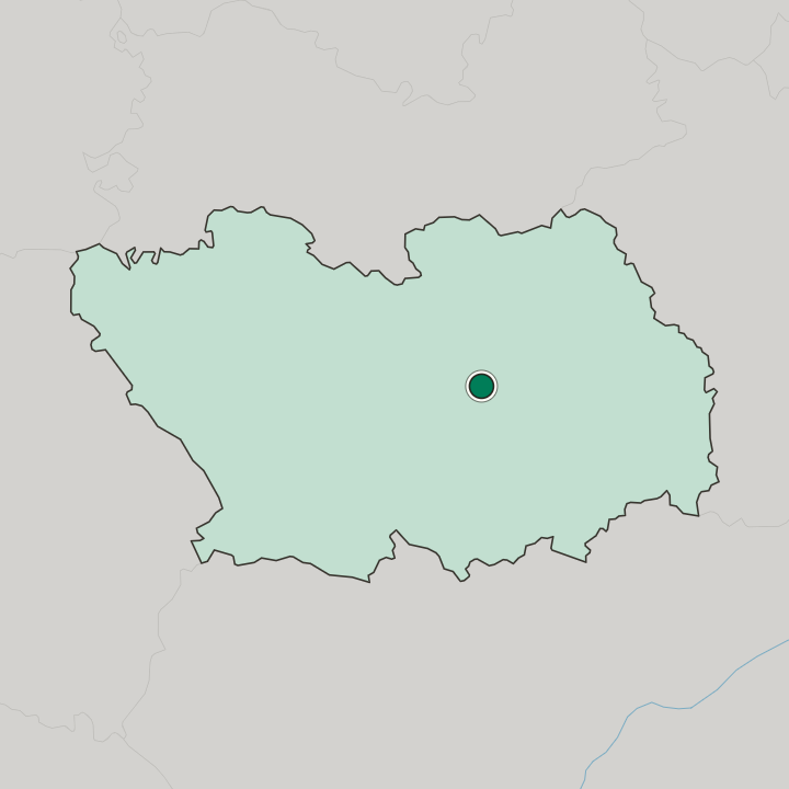 Map showing Zarechnyy — In Penza Oblast