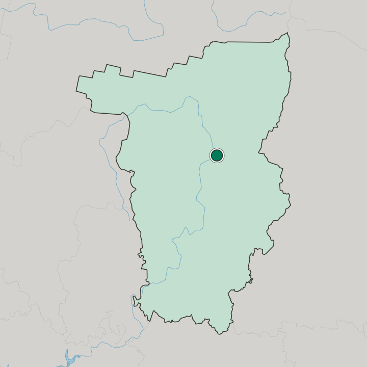 Map showing Berezniki — In Perm Krai
