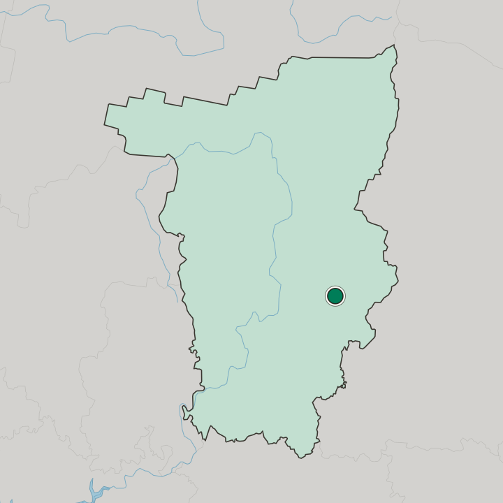 Map showing Chusovoy — In Perm Krai