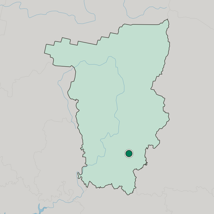 Map showing Kungur — In Perm Krai