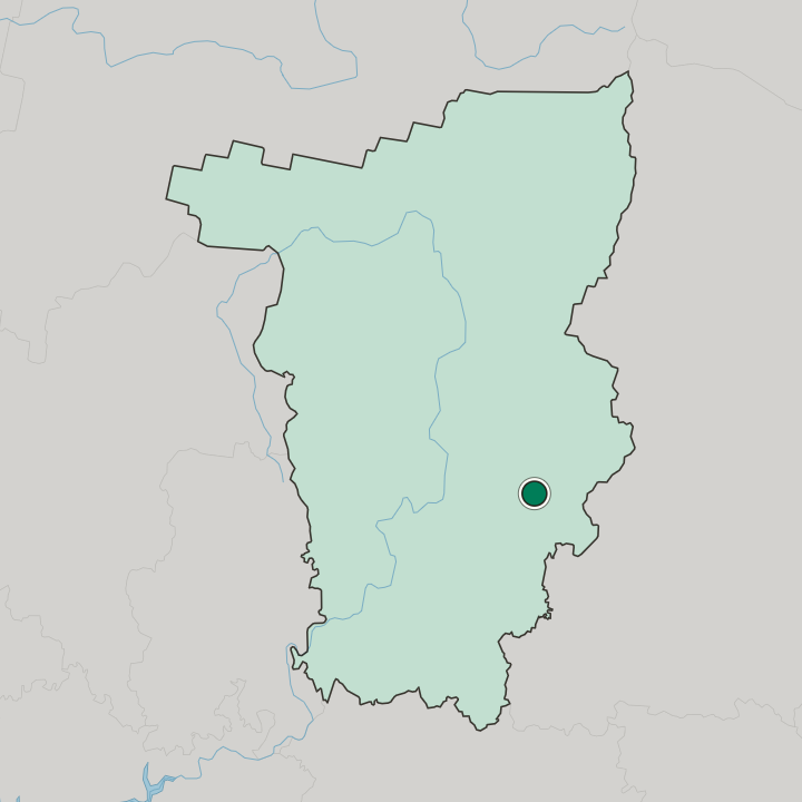 Map showing Lys’va — In Perm Krai