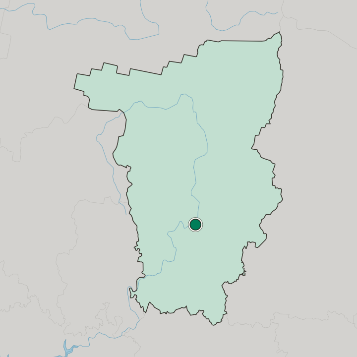 Map showing Zakamsk — In Perm Krai