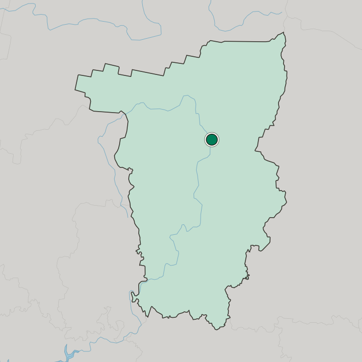 Map showing Solikamsk — In Perm Krai