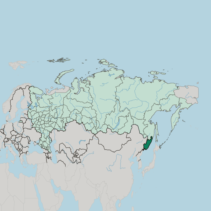 Map showing Primorskiy Kray — In Russia