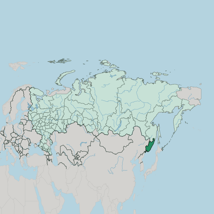 Map showing Primorskiy Kray — In Russia