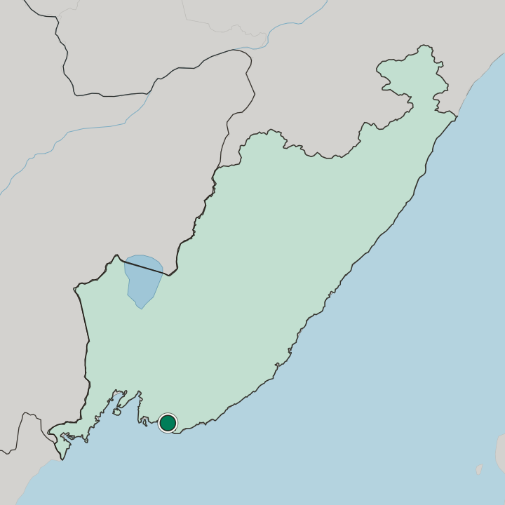 Map showing Nakhodka — In Primorskiy Kray