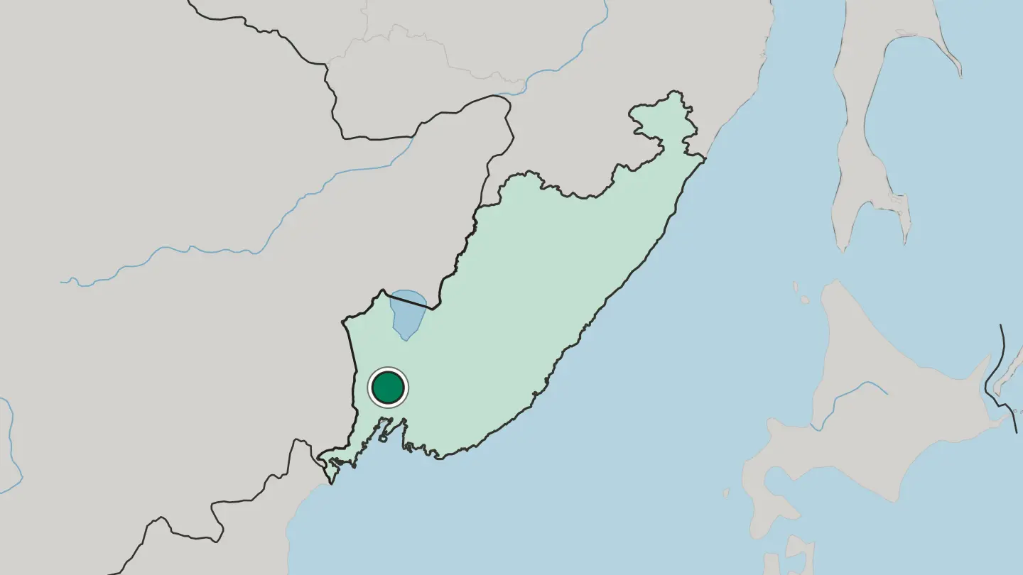 Map of Ussuriysk in Russia