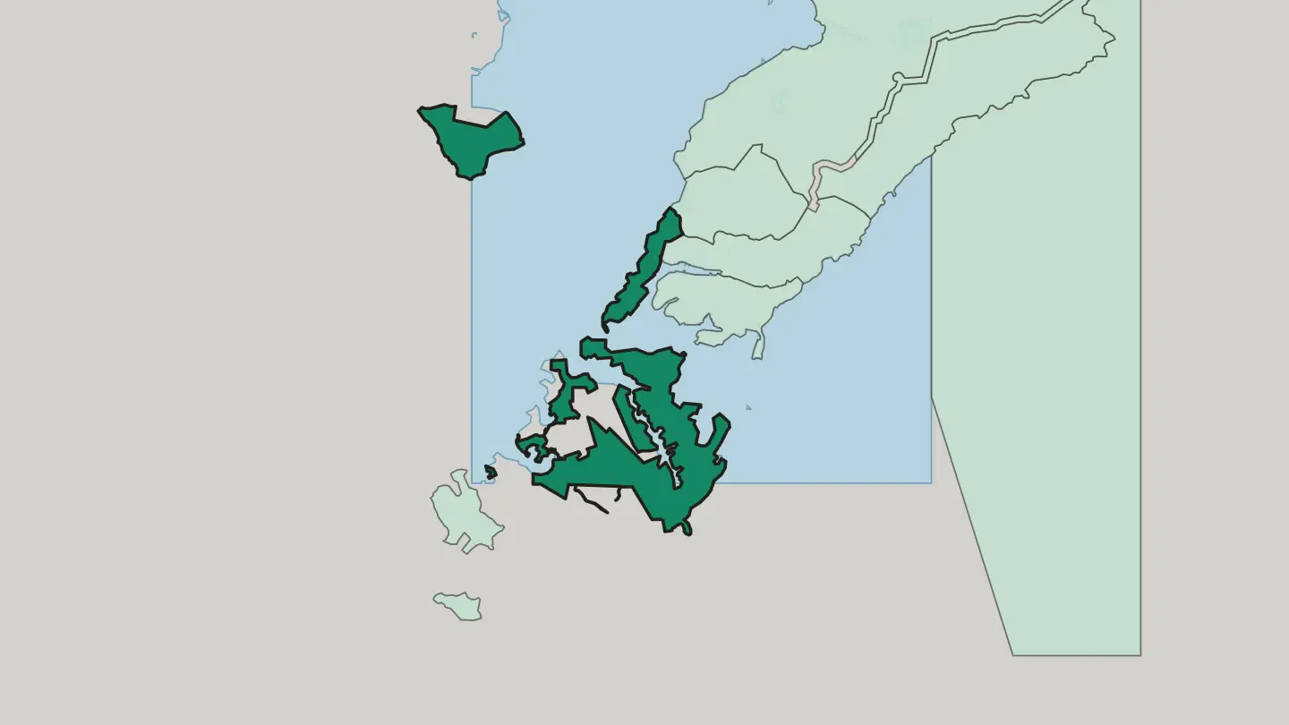 Map of Frunzensky District in Vladivostok