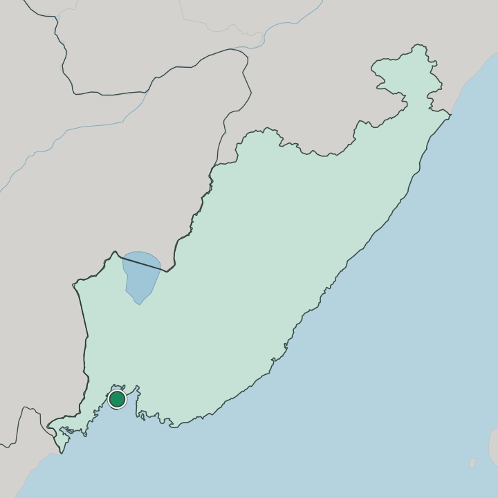 Map showing Sovetsky district — In Primorskiy Kray