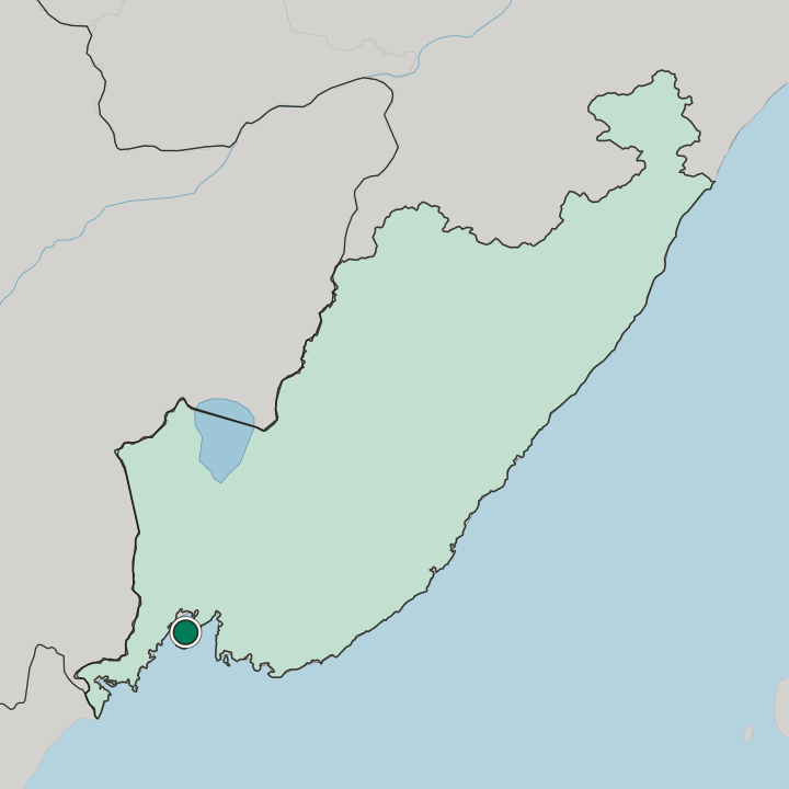 Map showing Sovetsky district — In Primorskiy Kray