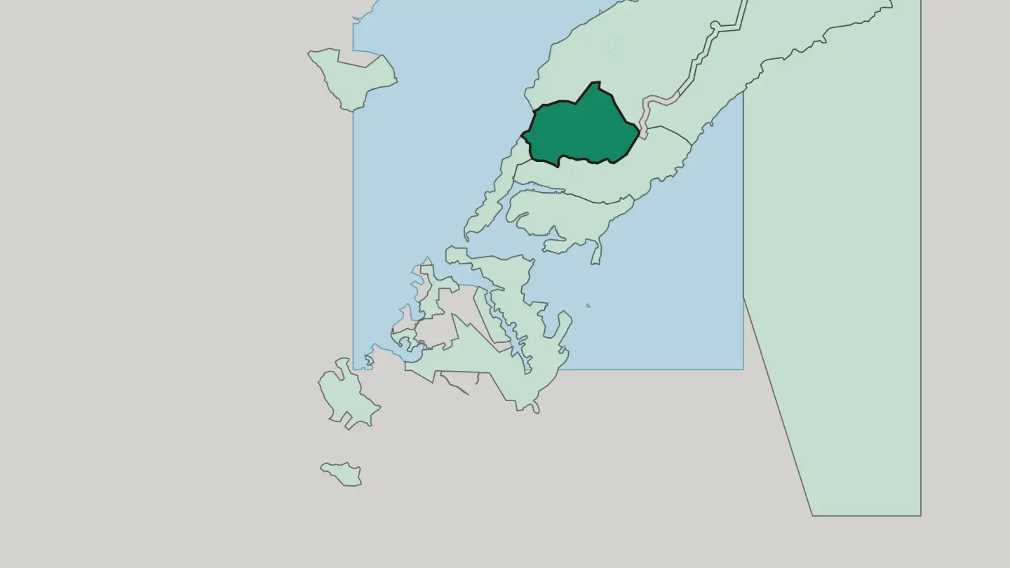 Map of Pervorechenskiĭ raĭon in Vladivostok