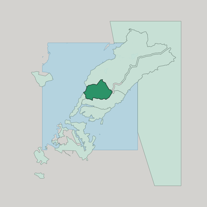 Map showing Pervorechenskiĭ raĭon — In Vladivostok