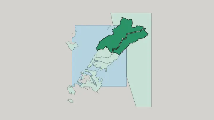 Map of Sovetsky district in Vladivostok
