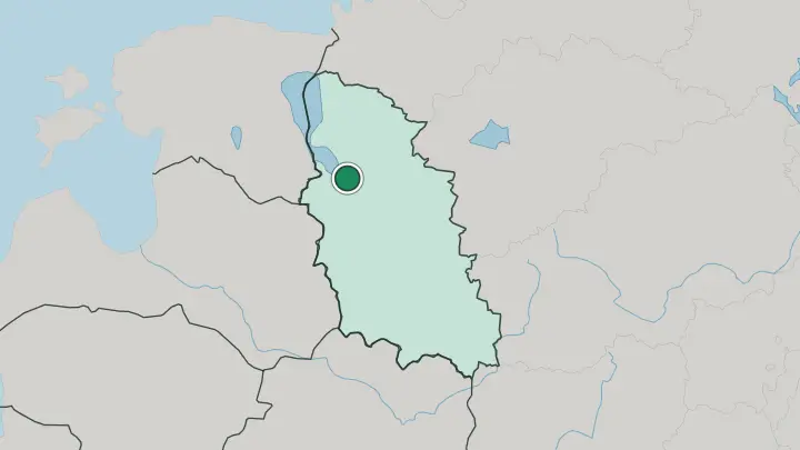 Map of Pskov in Russia
