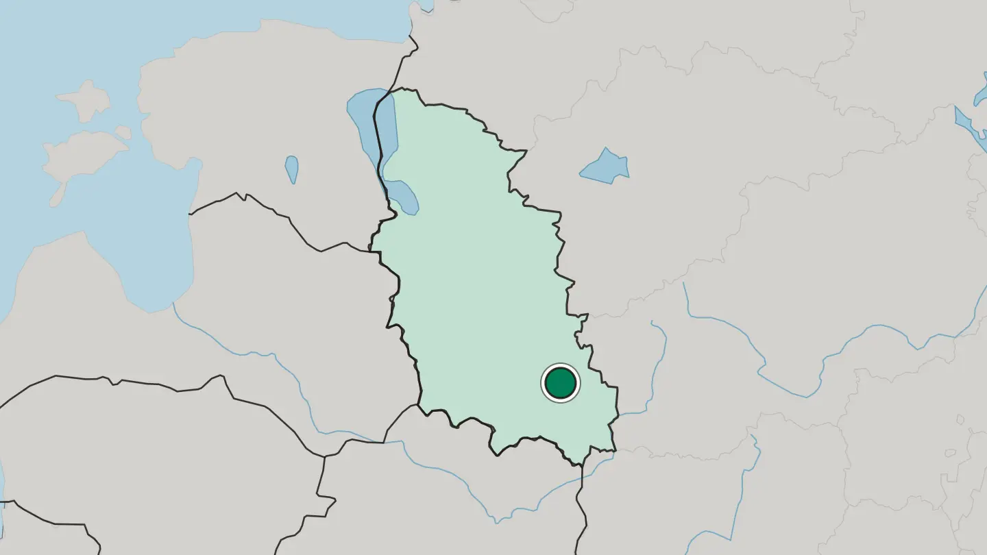 Map of Velikiye Luki in Russia