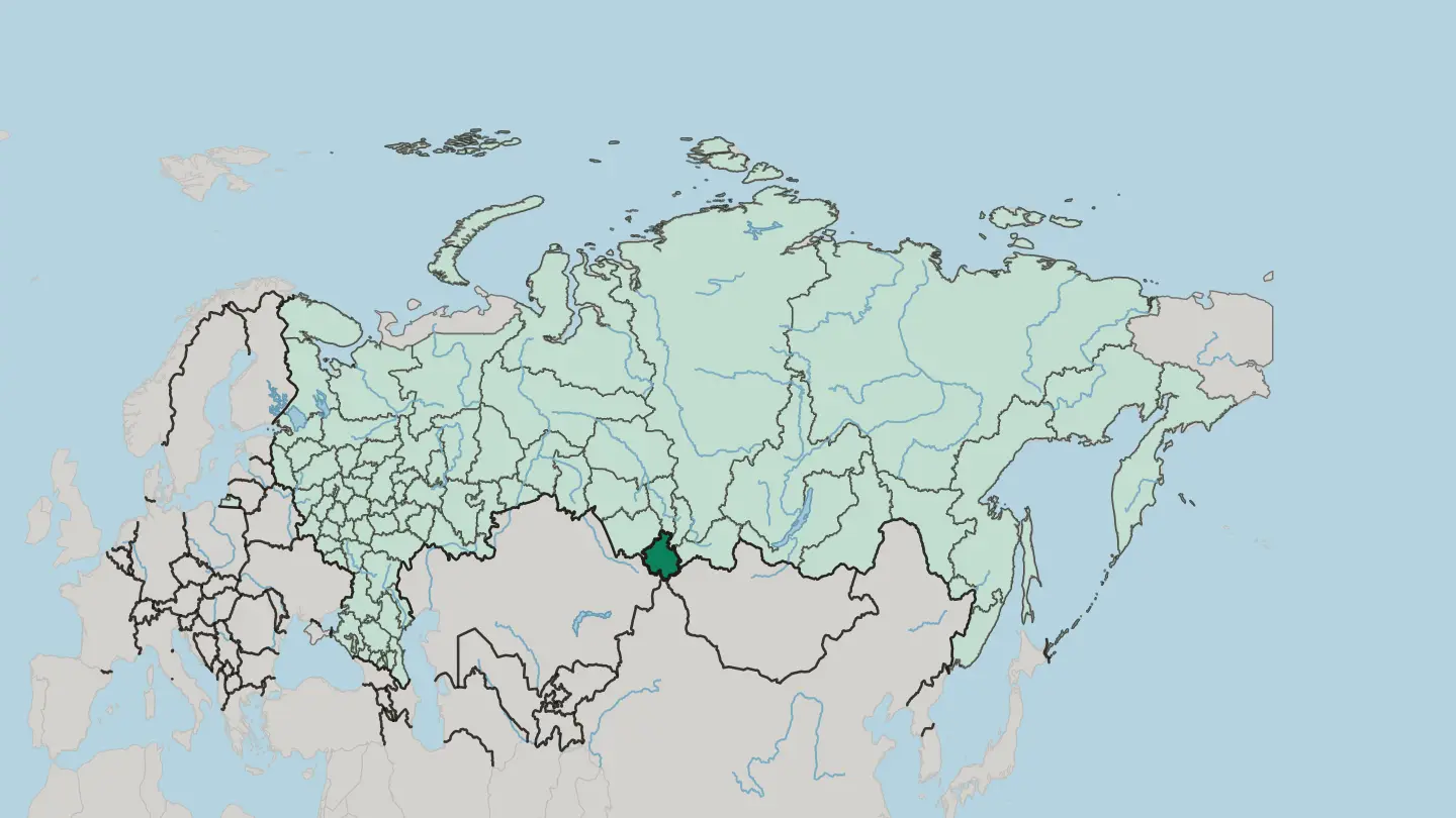 Map of Respublika Altay in Russia