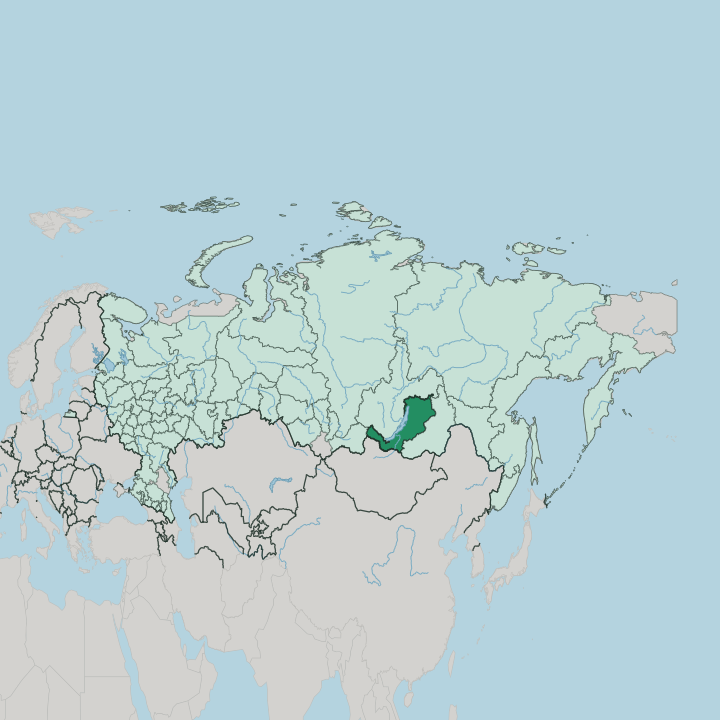 Map showing Respublika Buryatiya — In Russia