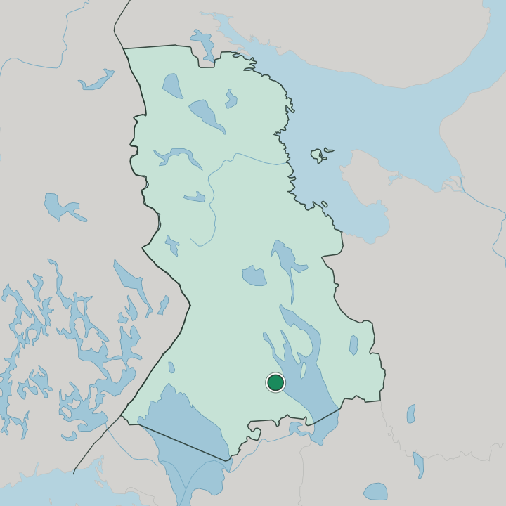 Map showing Petrozavodsk — In Respublika Kareliya
