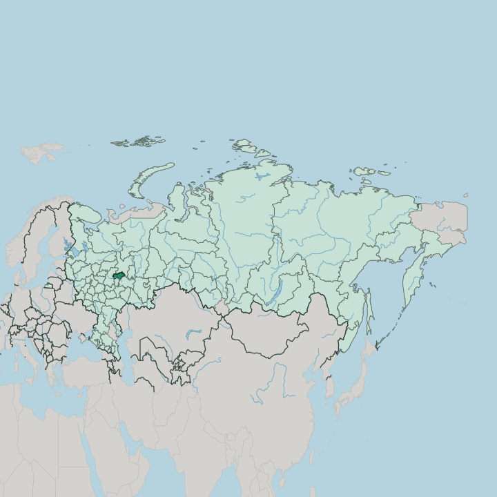 Map showing Respublika Mariy-El — In Russia