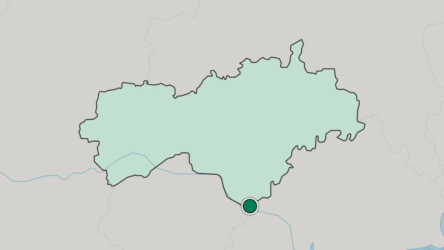 Map of Volzhsk in Russia