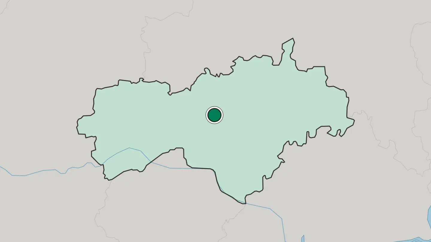 Map of Yoshkar-Ola in Russia