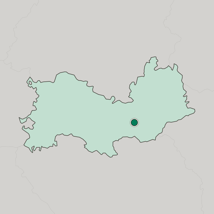 Map showing Saransk — In Respublika Mordoviya