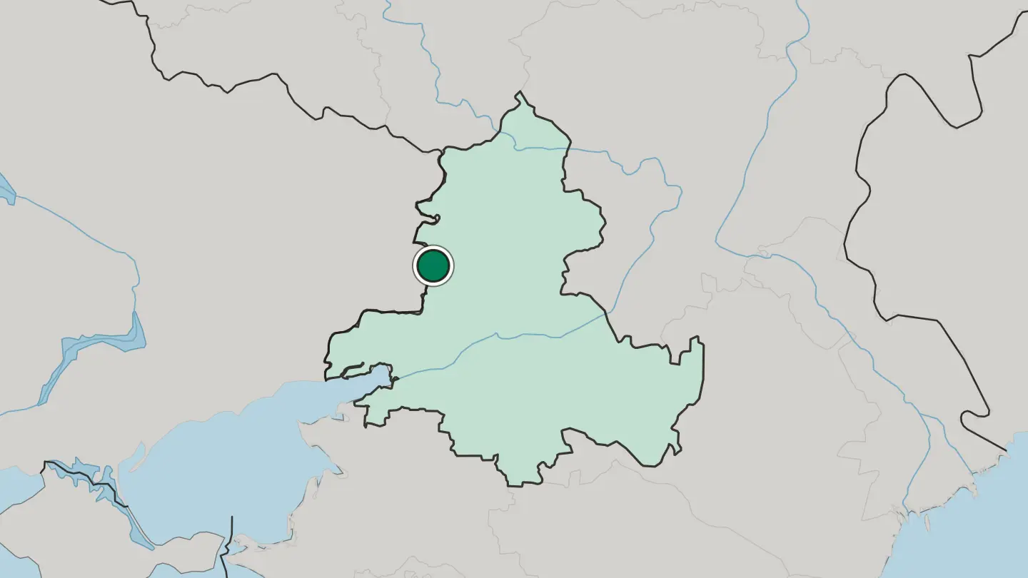 Map of Donetsk in Russia