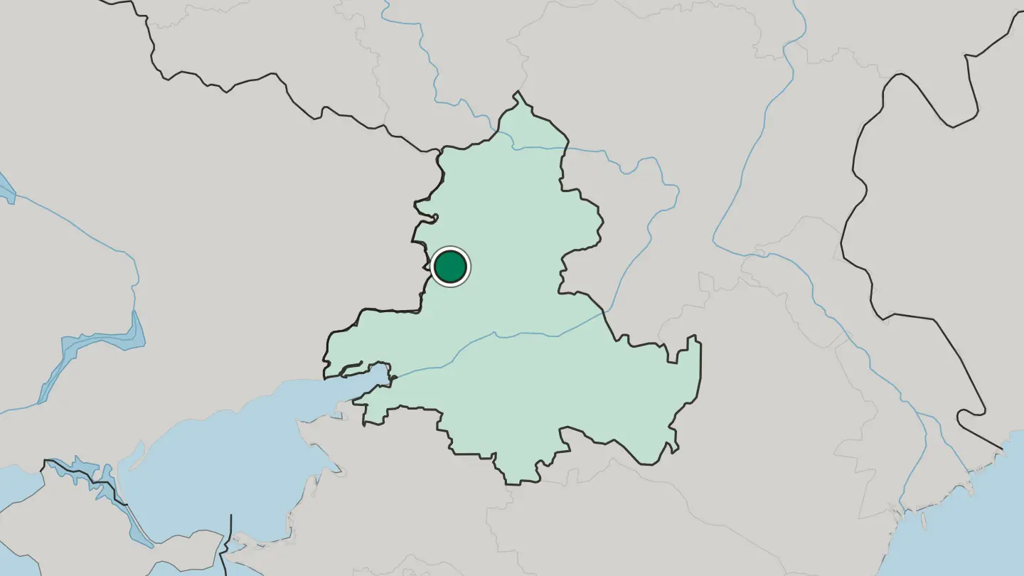 Map of Kamensk-Shakhtinsky in Russia