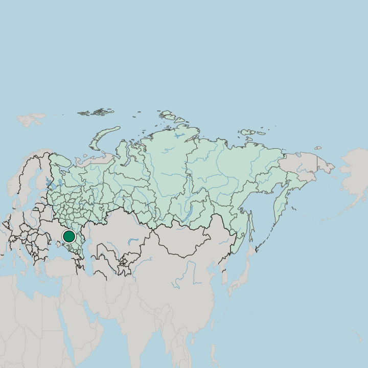 Map showing Novocherkassk — In Russia