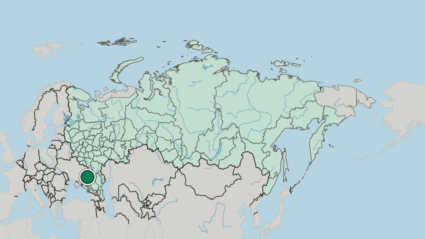 Map of Rostov-on-Don in Russia