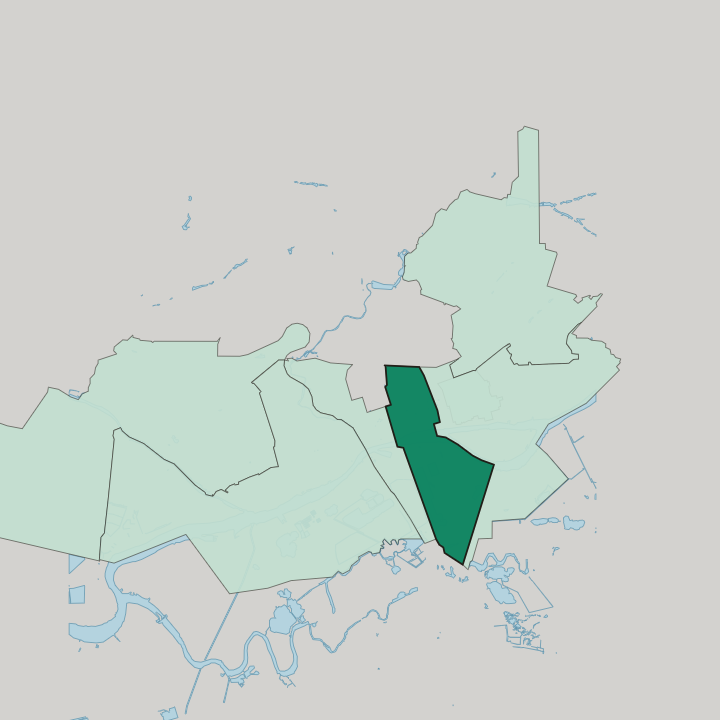 Map showing Kirovsky District — In Rostov-on-Don
